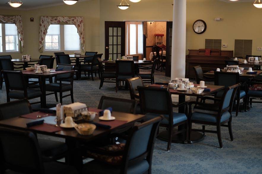 An interior shot of the dining room at the Imboden Creek Gardens facility, from the Imboden Creek Gardens Gallery.