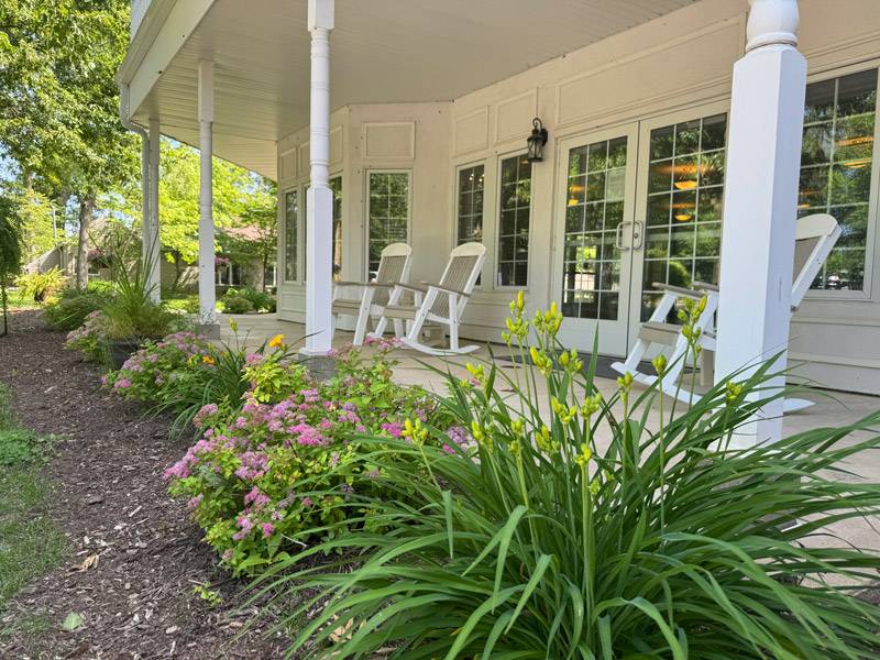 An exterior shot of the Imboden Creek Gardens facility, from the Imboden Creek Gardens Gallery.